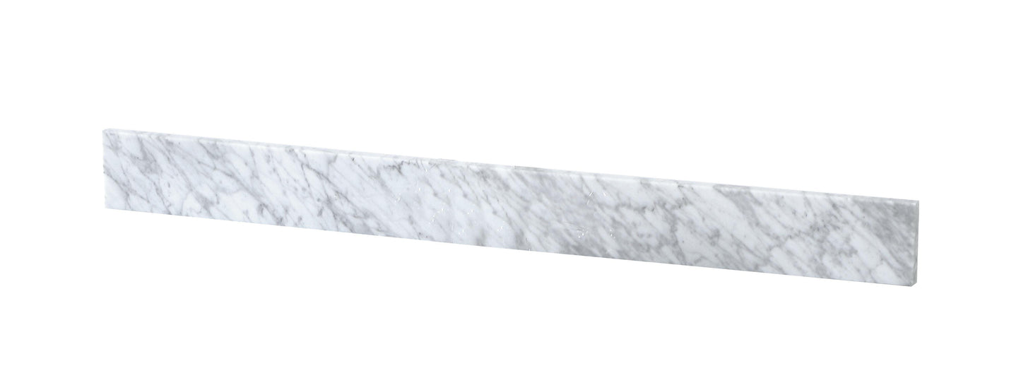 42" Backsplash, Traditional Style, Carrara White - BS12042CRW