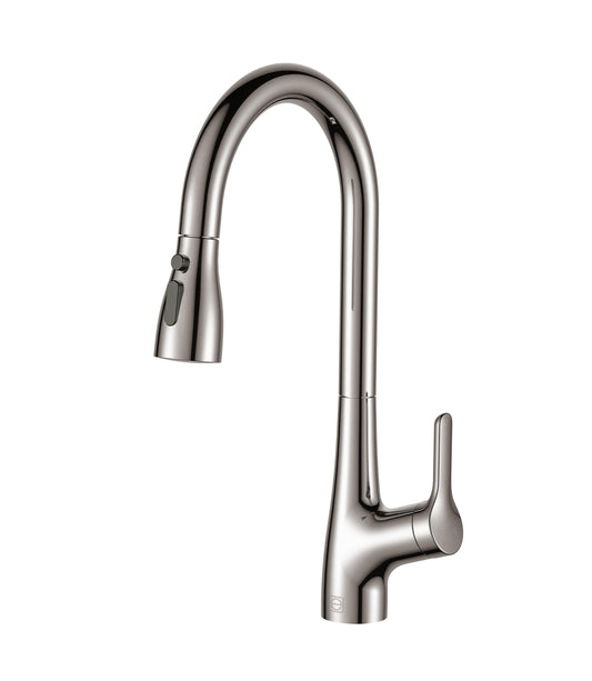 Lucian Single Handle Pull Down Sprayer Kitchen Faucet, Traditional Style, Brushed Nickel - KF150BNK