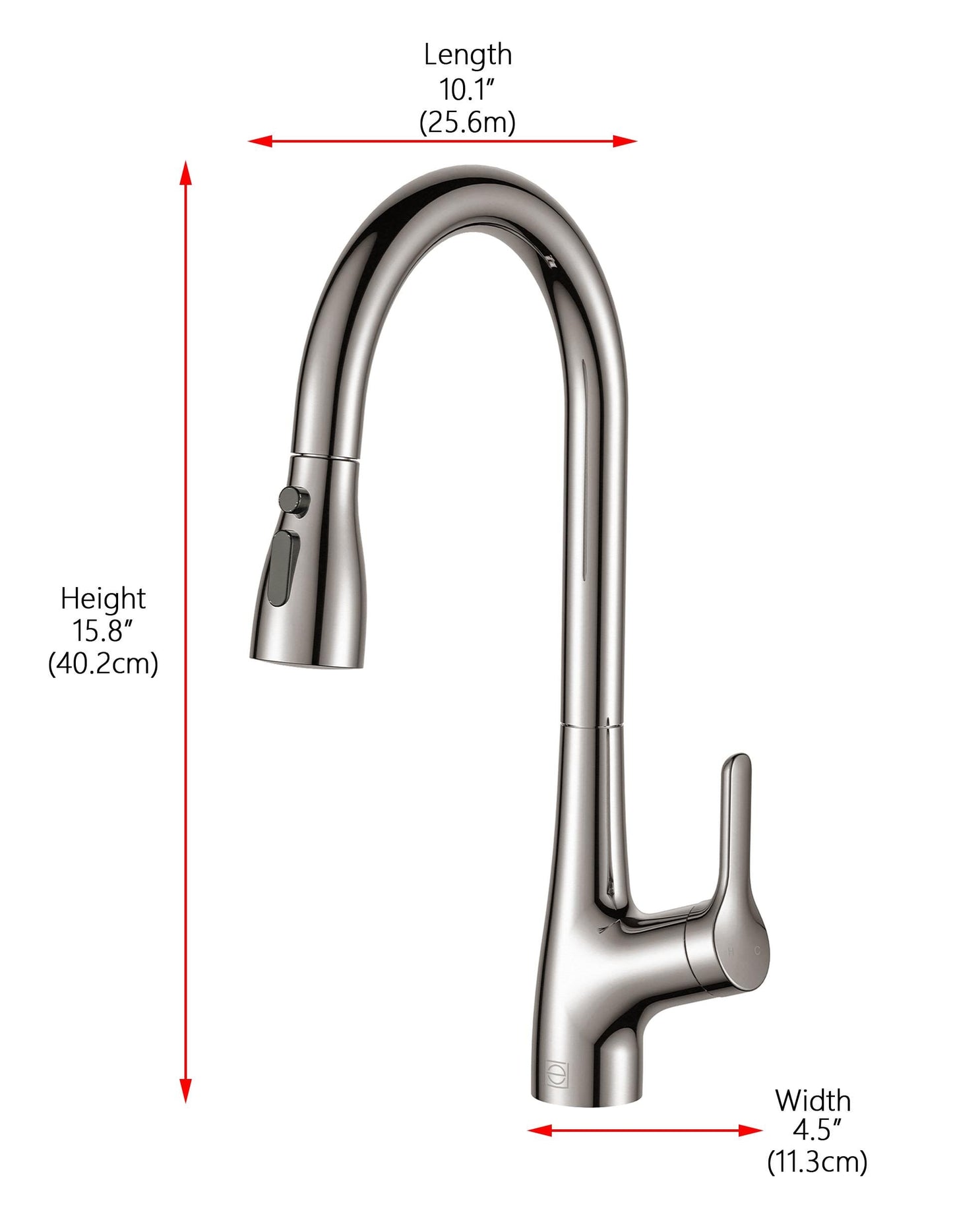 Lucian Single Handle Pull Down Sprayer Kitchen Faucet, Traditional Style, Brushed Nickel - KF150BNK