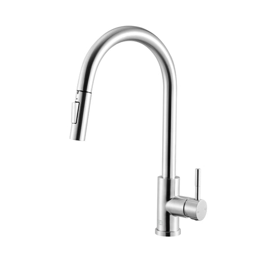 Imogen Single Handle Pull Down Sprayer Kitchen Faucet with Touch Sensor, Modern Style, Chrome - KF160PCH