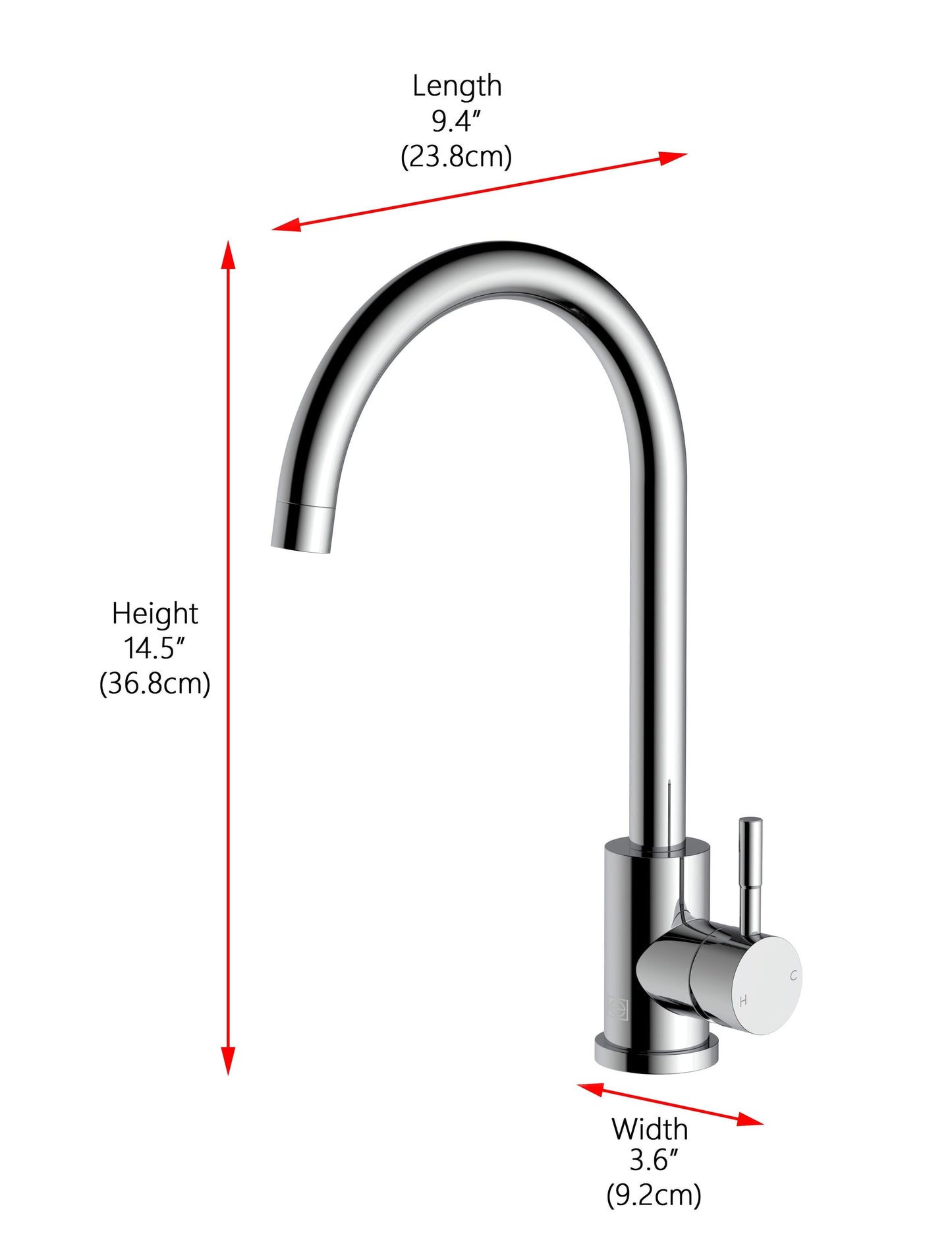 Orion Single Handle Kitchen Faucet, Modern Style, Chrome - KF170PCH