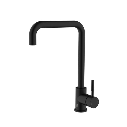 Eira Single Handle Pull Down Sprayer Kitchen Faucet, Modern Style, Matte Black - KF180MBK