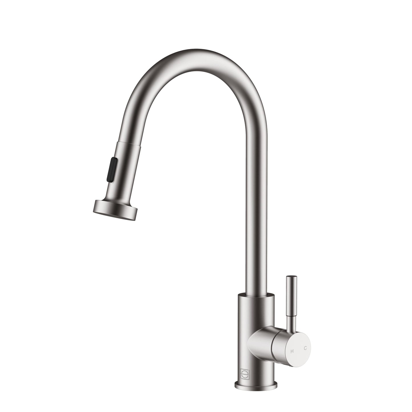 Soren Single Handle Pull Down Sprayer Kitchen Faucet, Modern Style, Brushed Nickel - KF190BNK