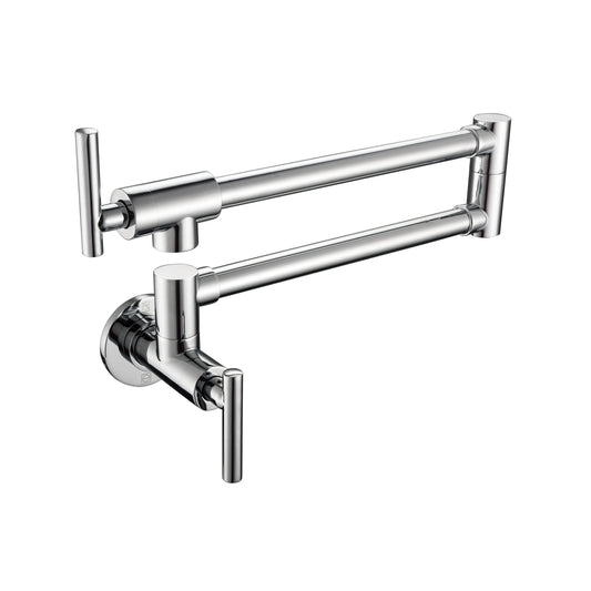 Evander Wall Mounted Pot Filler, Modern Style, Chrome - KF220PCH