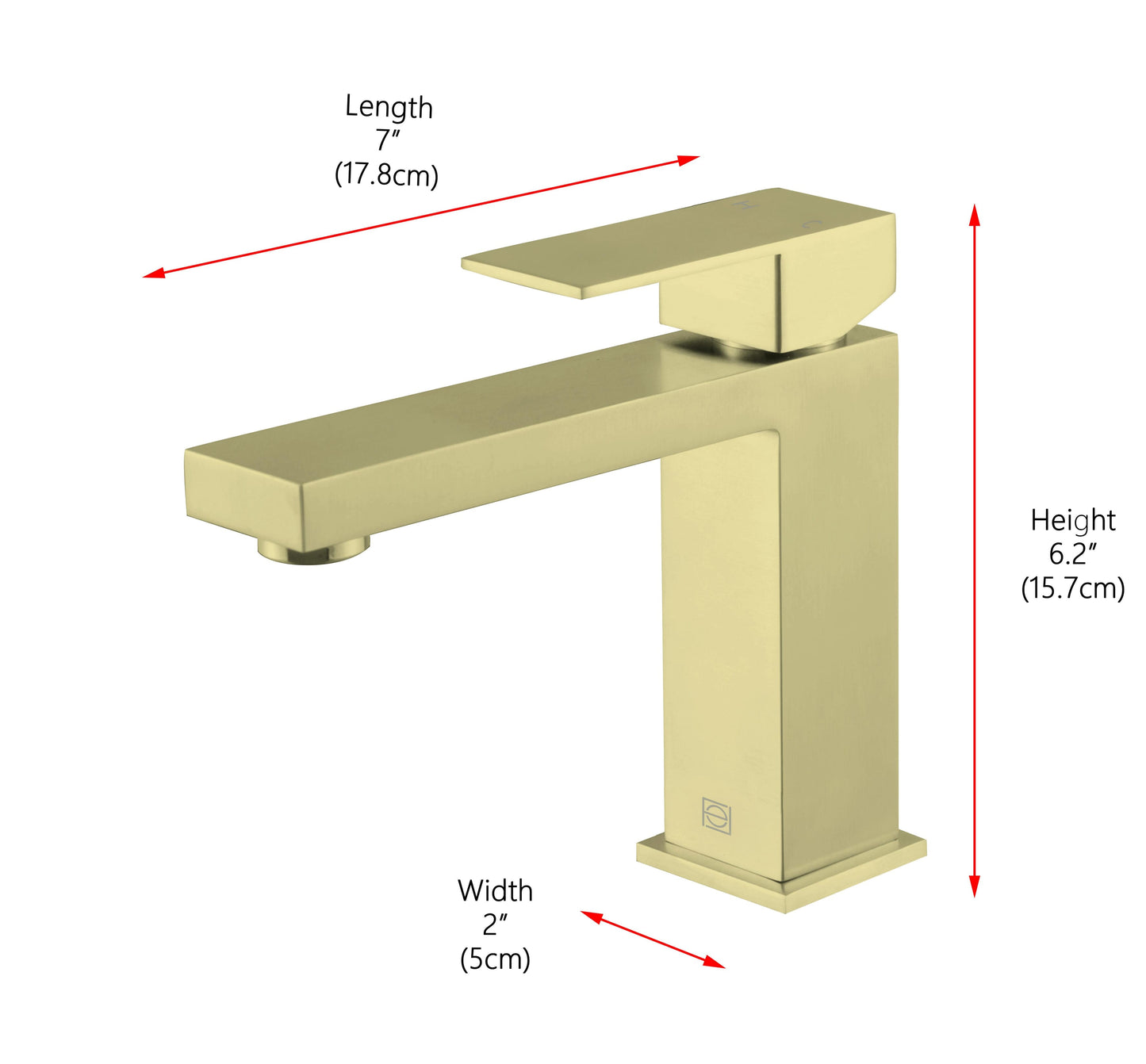 Torin Single Hole Single Handle Bathroom Faucet, Modern Style, Brushed Gold - VF100BGD