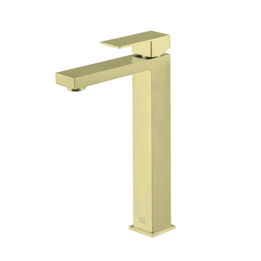 Vesper Single Hole Single Handle Bathroom Faucet, Modern Style, Brushed Gold - VF110BGD