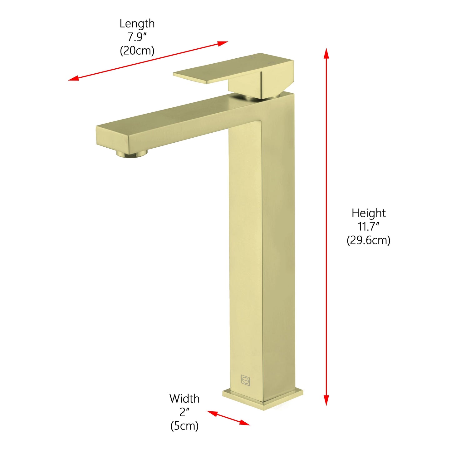 Vesper Single Hole Single Handle Bathroom Faucet, Modern Style, Brushed Gold - VF110BGD