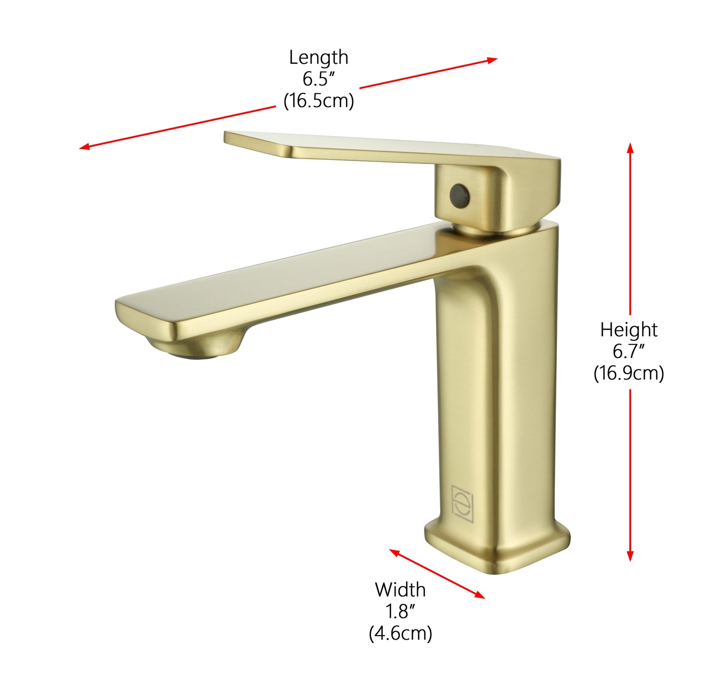 Caelan Single Hole Single Handle Bathroom Faucet, Modern Style, Brushed Gold - VF130BGD