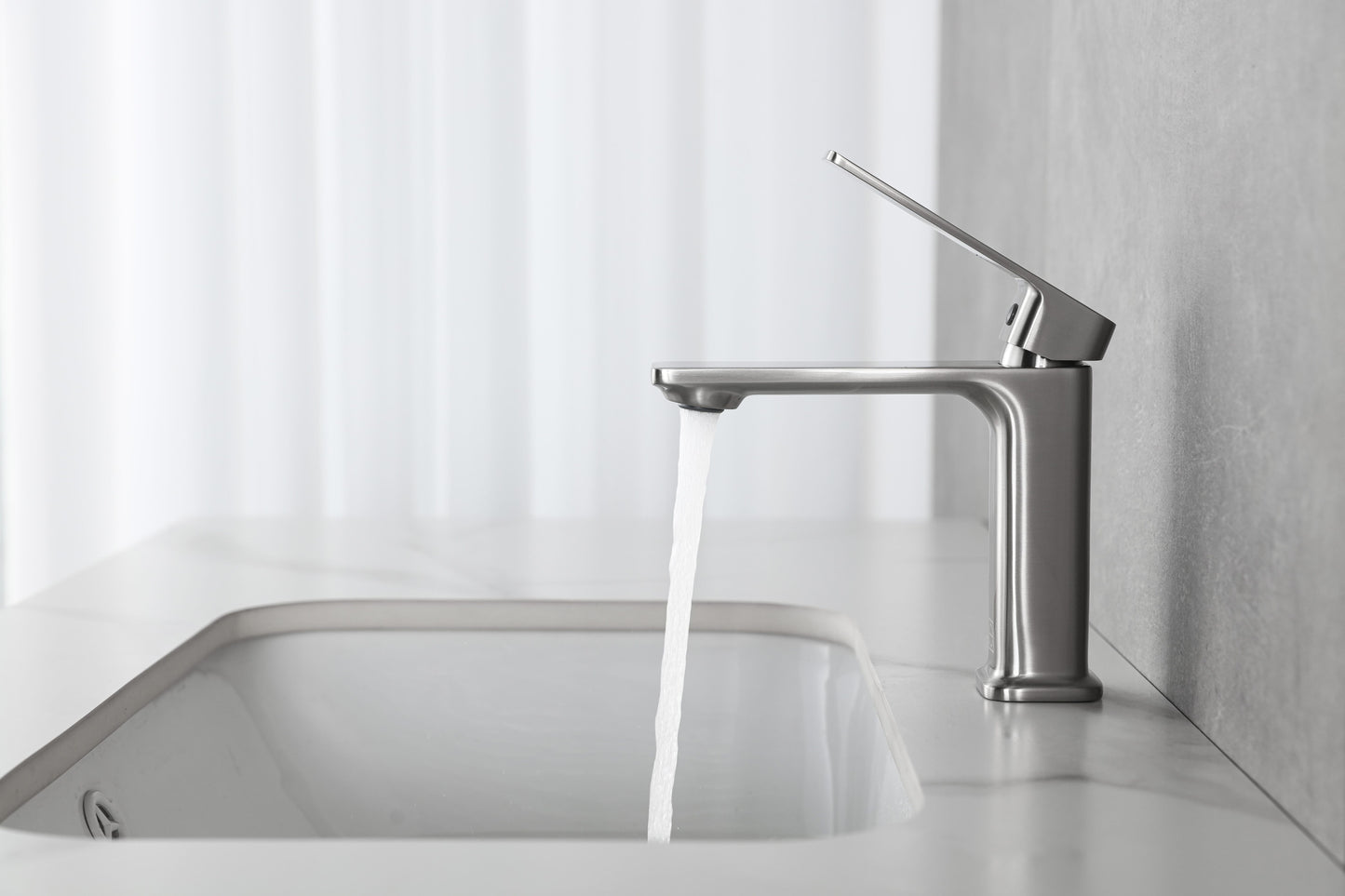 Caelan Single Hole Single Handle Bathroom Faucet, Modern Style, Brushed Nickel - VF130BNK