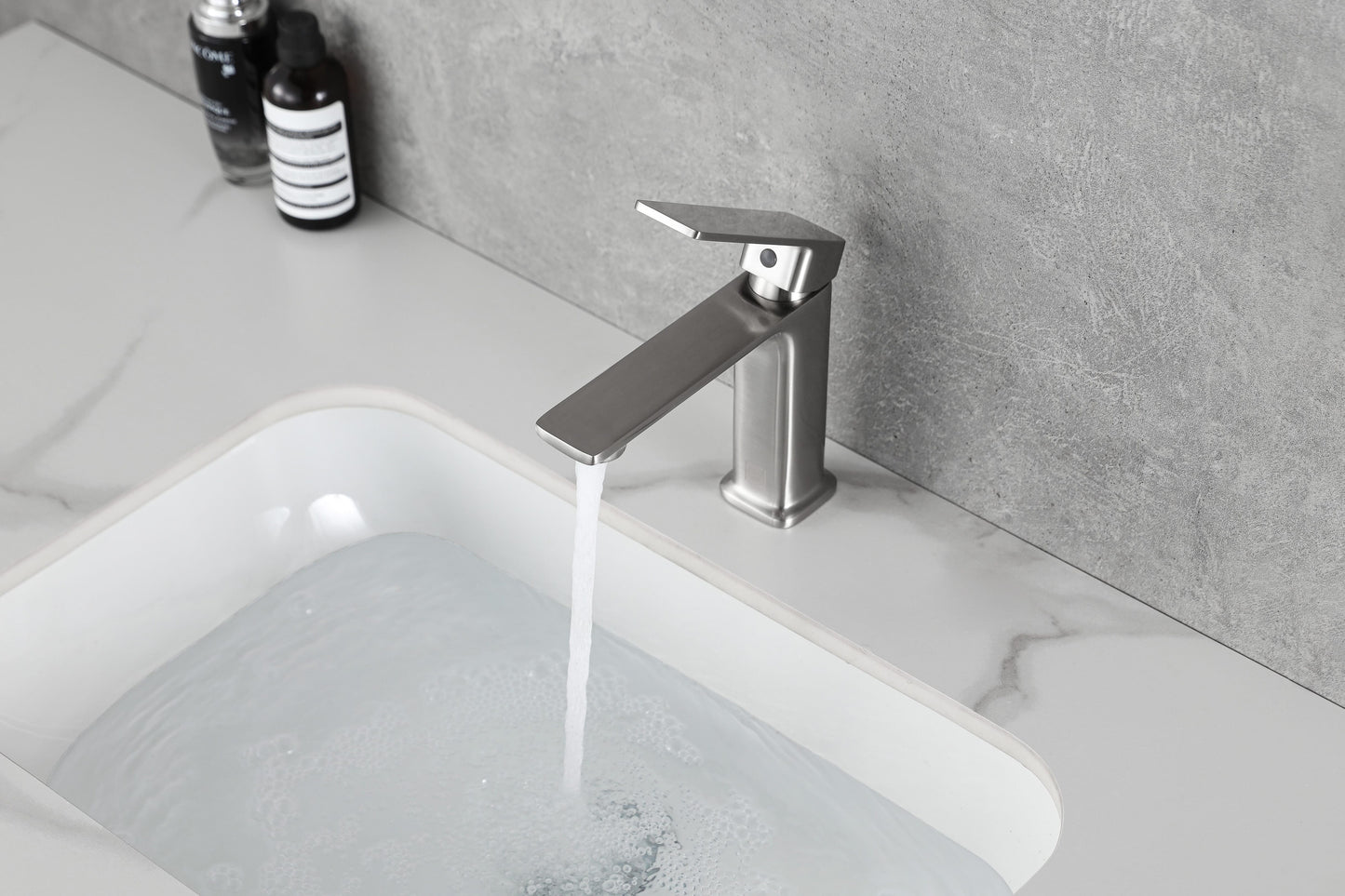 Caelan Single Hole Single Handle Bathroom Faucet, Modern Style, Brushed Nickel - VF130BNK