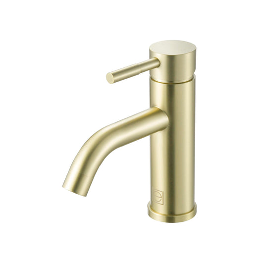 Zephyr Single Hole Single Handle Bathroom Faucet, Modern Style, Brushed Gold - VF150BGD