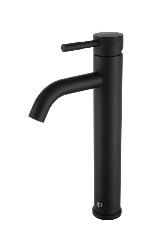 Sable Single Hole Single Handle Bathroom Faucet, Modern Style, Matte Black - VF160MBK