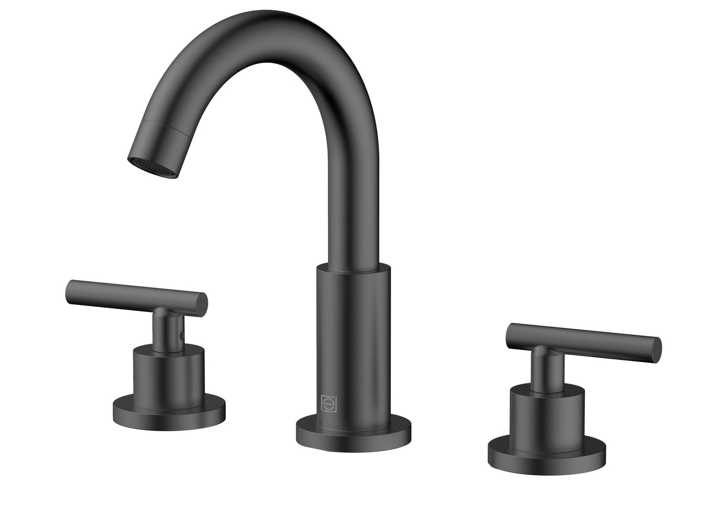 Elowen 8" Widespread Double Handle Bathroom Faucet, Modern Style, Matte Black - VF180MBK