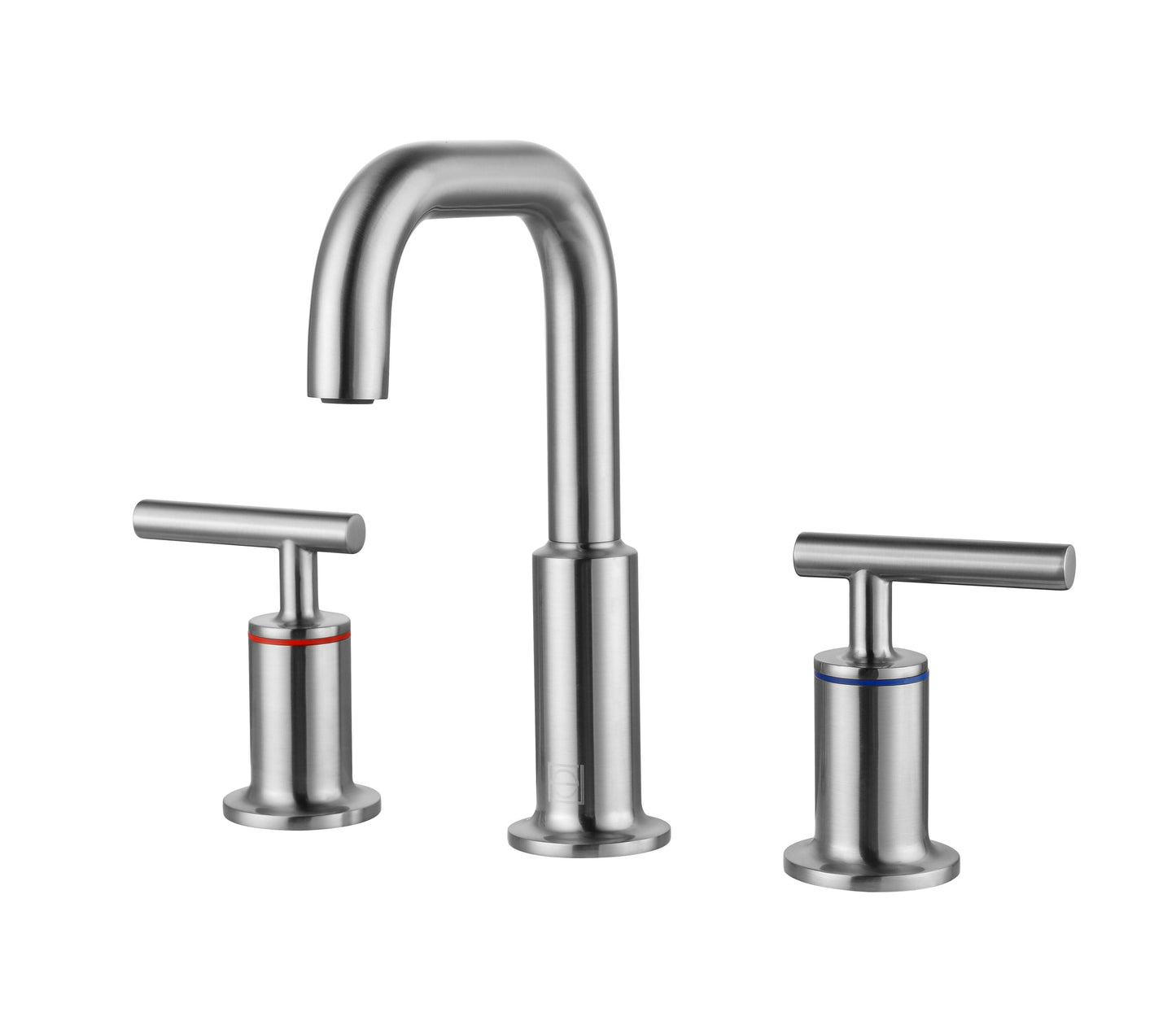 Taryn 8" Widespread Double Handle Bathroom Faucet, Modern Style, Brushed Nickel - VF190BNK