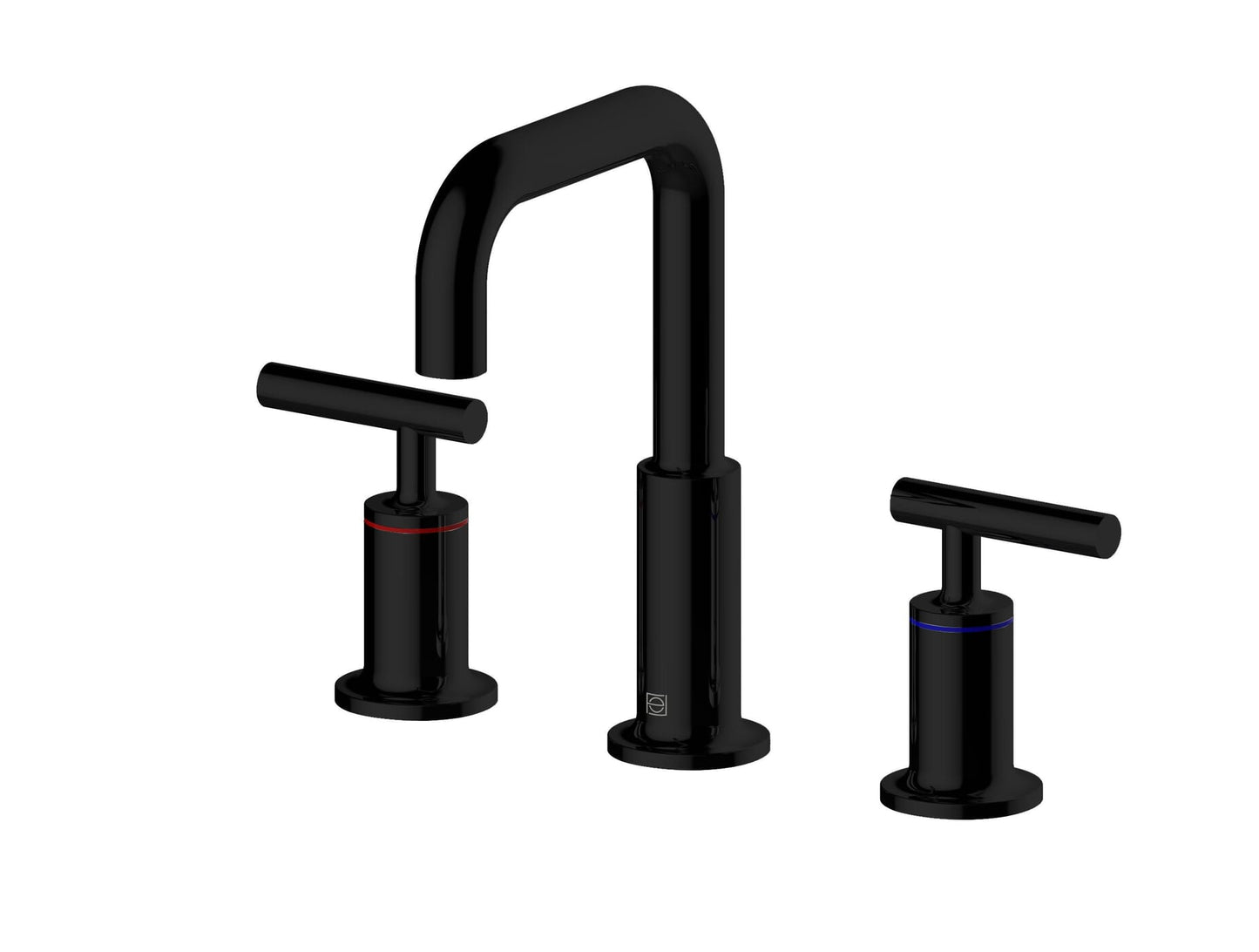 Taryn 8" Widespread Double Handle Bathroom Faucet, Modern Style, Matte Black - VF190MBK