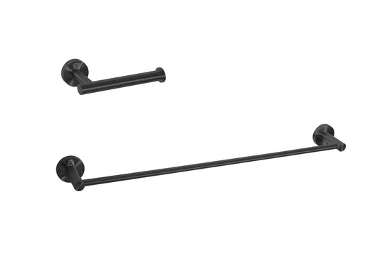 Bastian 2-Piece Bathroom Hardware Set, Modern Style, Matte Black - BH100S2MBK