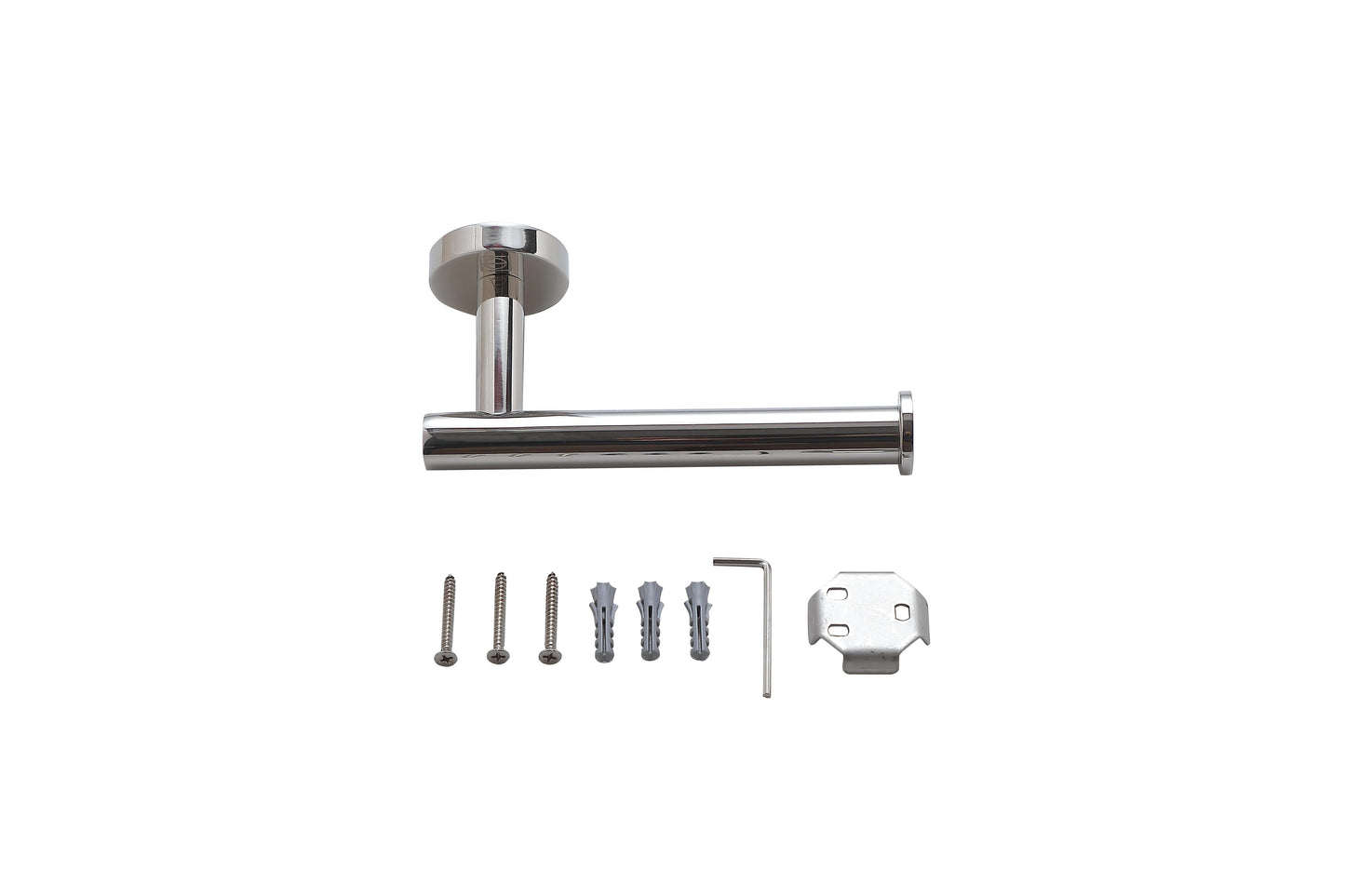 Bastian 2-Piece Bathroom Hardware Set, Modern Style, Chrome - BH100S2PCH