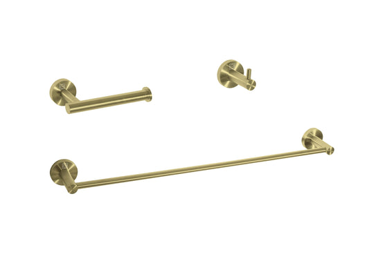 Juno 3-Piece Bathroom Hardware Set, Modern Style, Brushed Gold - BH110S3BGD