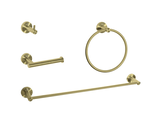 Juno 4-Piece Bathroom Hardware Set, Modern Style, Brushed Gold - BH110S4BGD