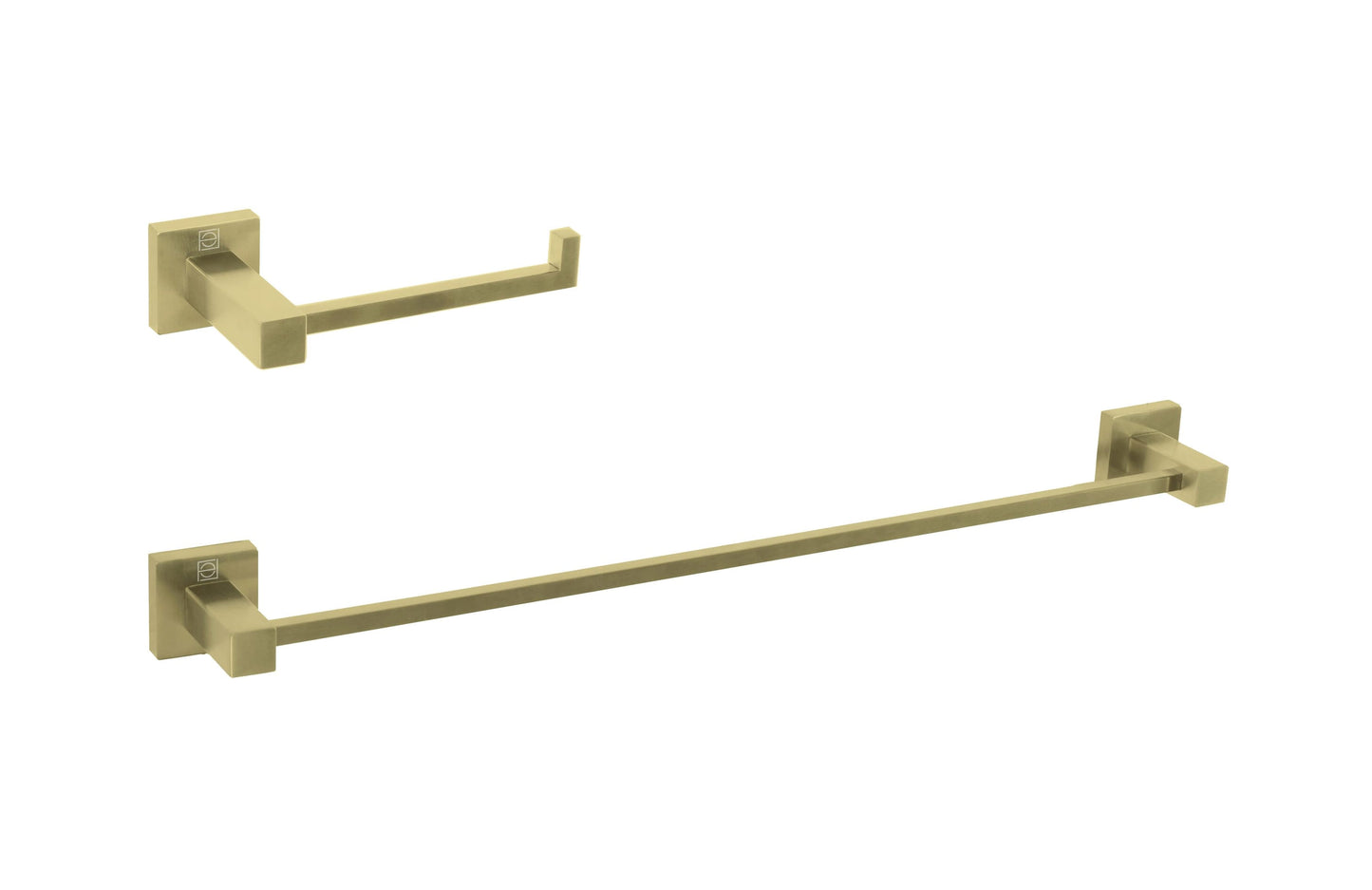 Arwen 2-Piece Bathroom Hardware Set, Modern Style, Brushed Gold - BH120S2BGD