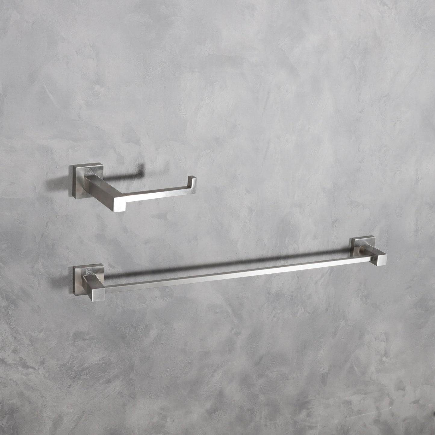 Arwen 2-Piece Bathroom Hardware Set, Modern Style, Brushed Nickel - BH120S2BNK