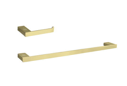 Finley 2-Piece Bathroom Hardware Set, Modern Style, Brushed Gold - BH130S2BGD