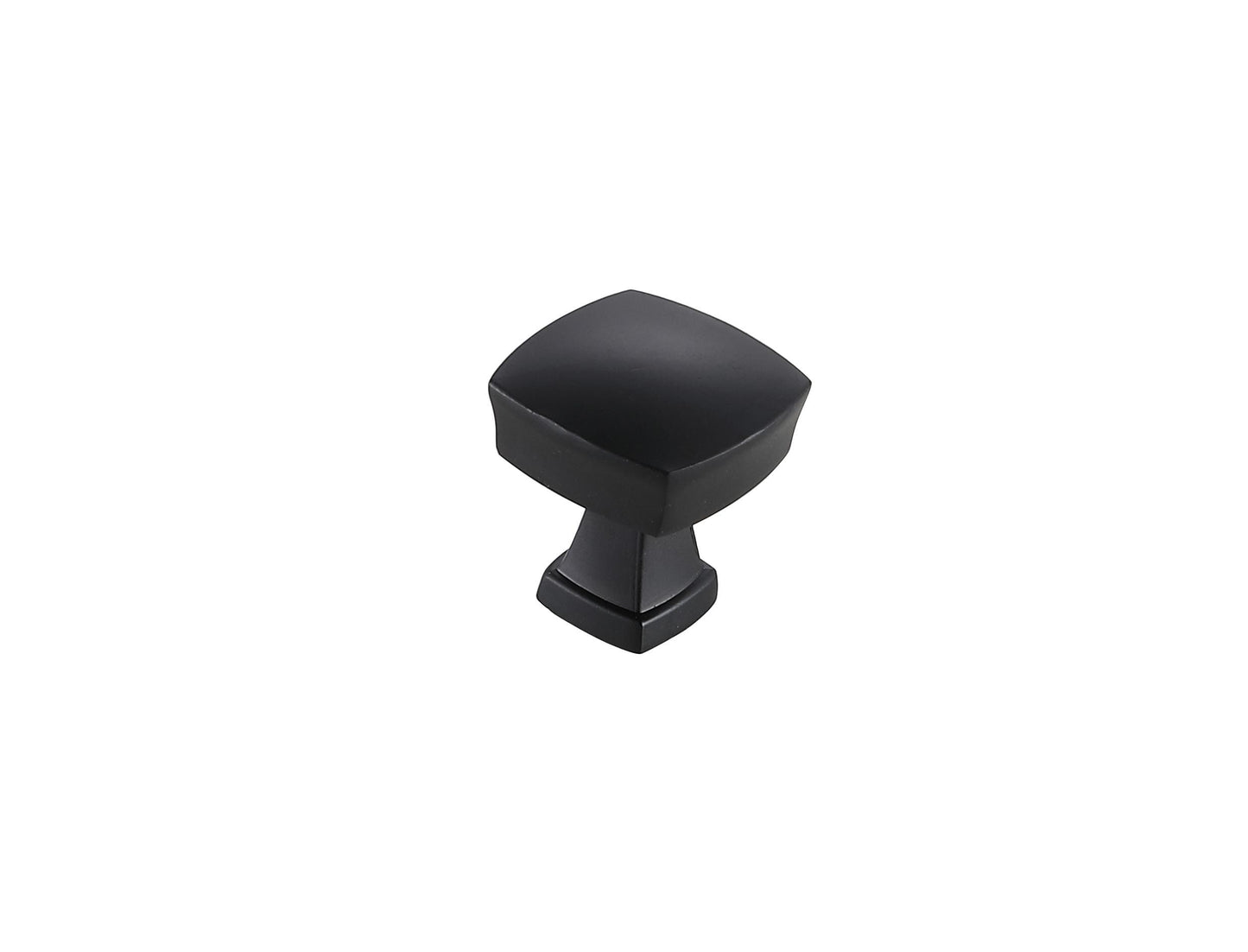 Maelis 1.3" Square Knob Multipack (Set of 10), Modern Style, Matte Black - CK200MB-10PK