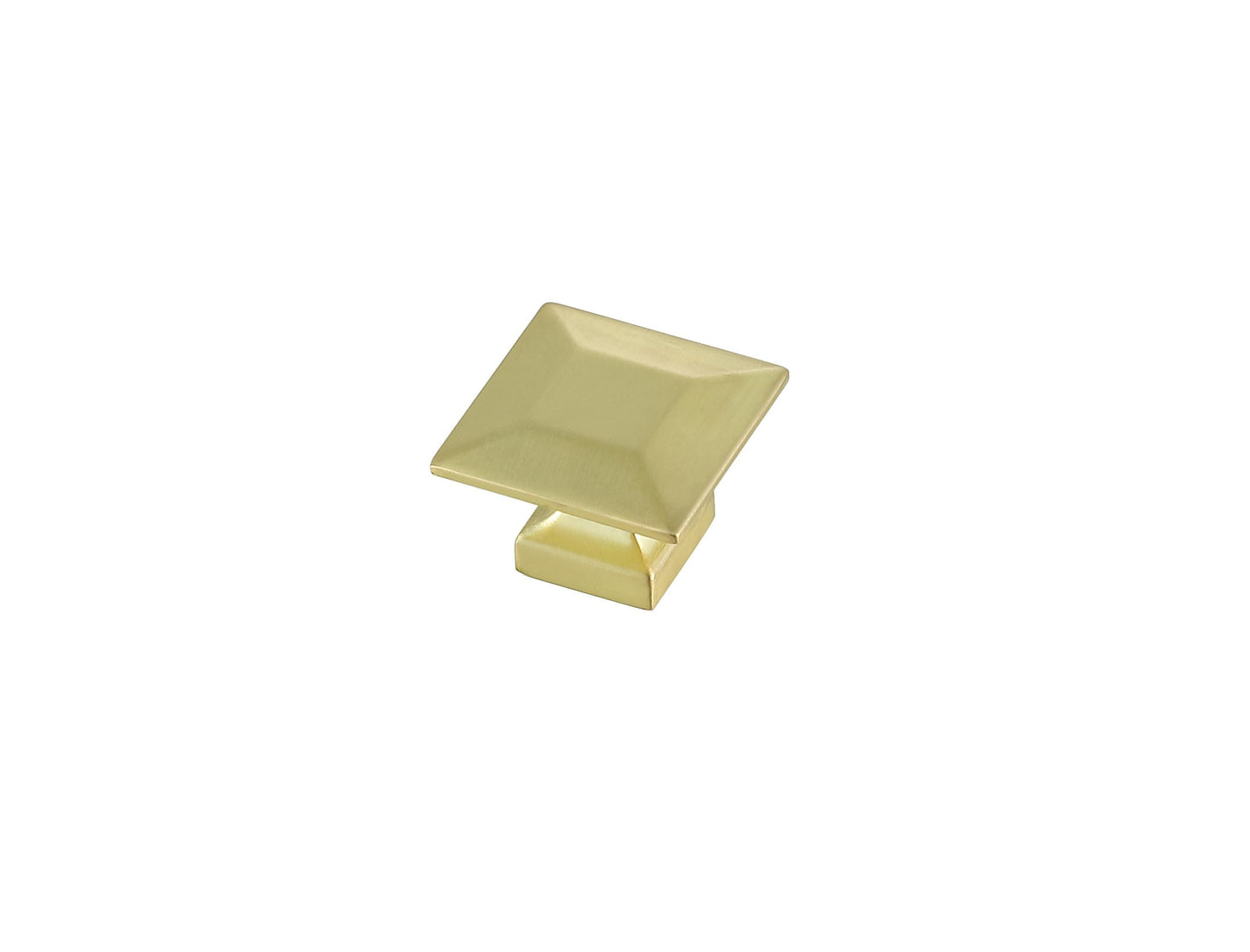 Oriana 1.3" Square Knob Multipack (Set of 10), Modern Style, Brushed Gold - CK220GD-10PK