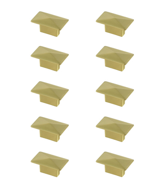 Calista 2" Rectangle Knob Multipack (Set of 10), Modern Style, Brushed Gold - CK230GD-10PK