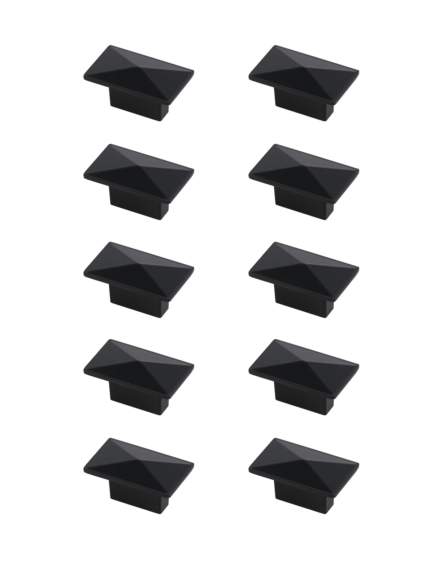 Calista 2" Rectangle Knob Multipack (Set of 10), Modern Style, Matte Black - CK230MB-10PK