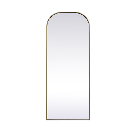 Echo, Metal Frame Arch Full Length Mirror 28X74 Inch in, Modern, Brass - MR1202874BRS