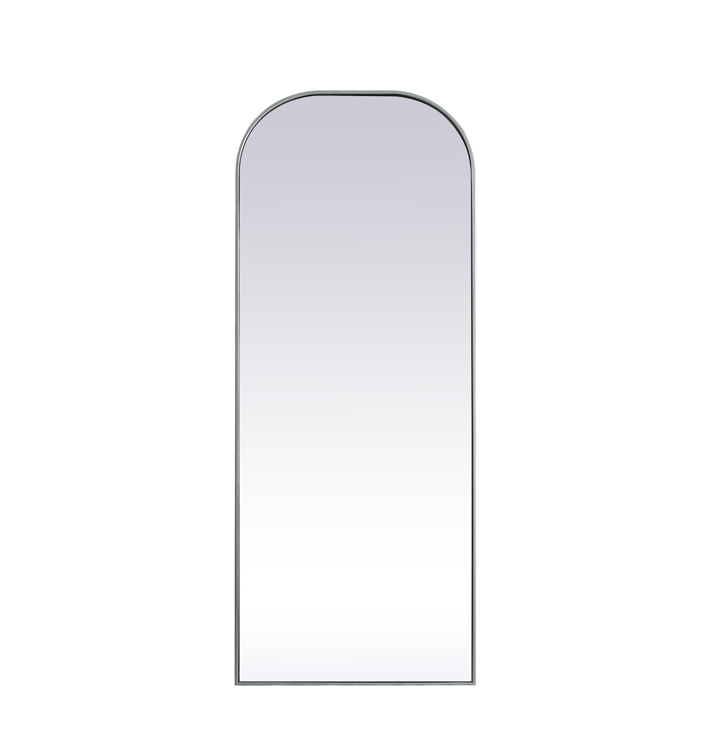 Echo, Metal Frame Arch Full Length Mirror 28X74 Inch in, Modern, Silver - MR1202874SIL