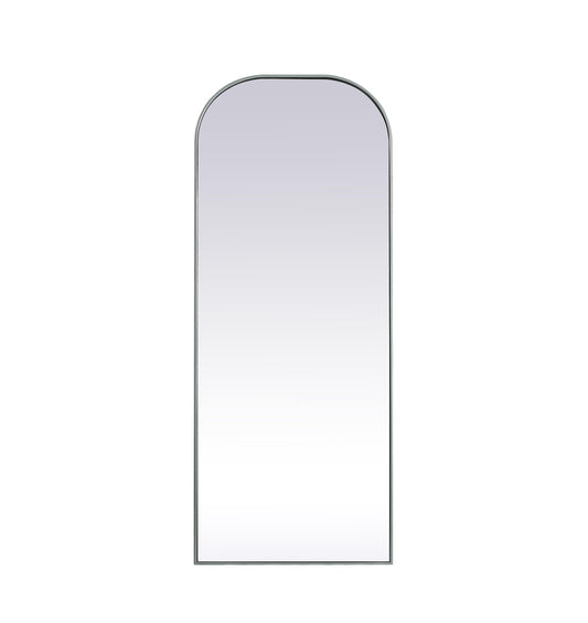 Echo, Metal Frame Arch Full Length Mirror 28X74 Inch in, Modern, Silver - MR1202874SIL