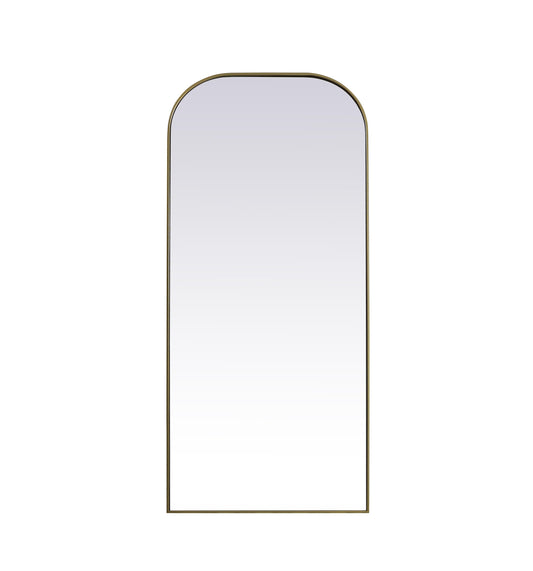 Echo, Metal Frame Arch Full Length Mirror 32X76 Inch in, Modern, Brass - MR1203276BRS