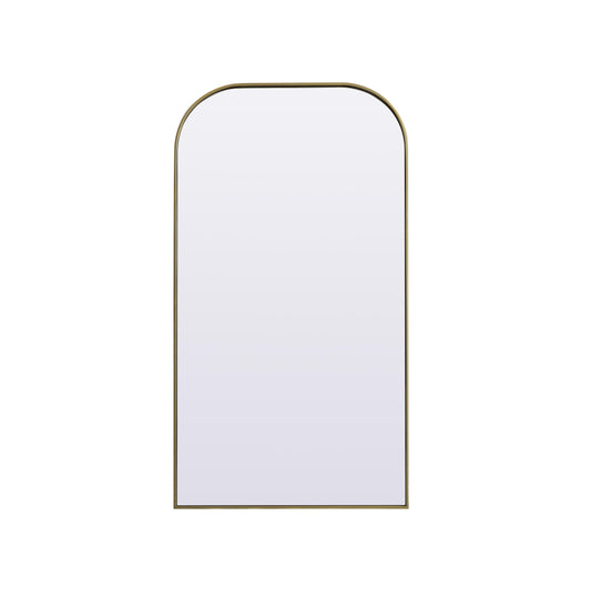 Echo, Metal Frame Arch Full Length Mirror 35X66 Inch in, Modern, Brass - MR1203566BRS