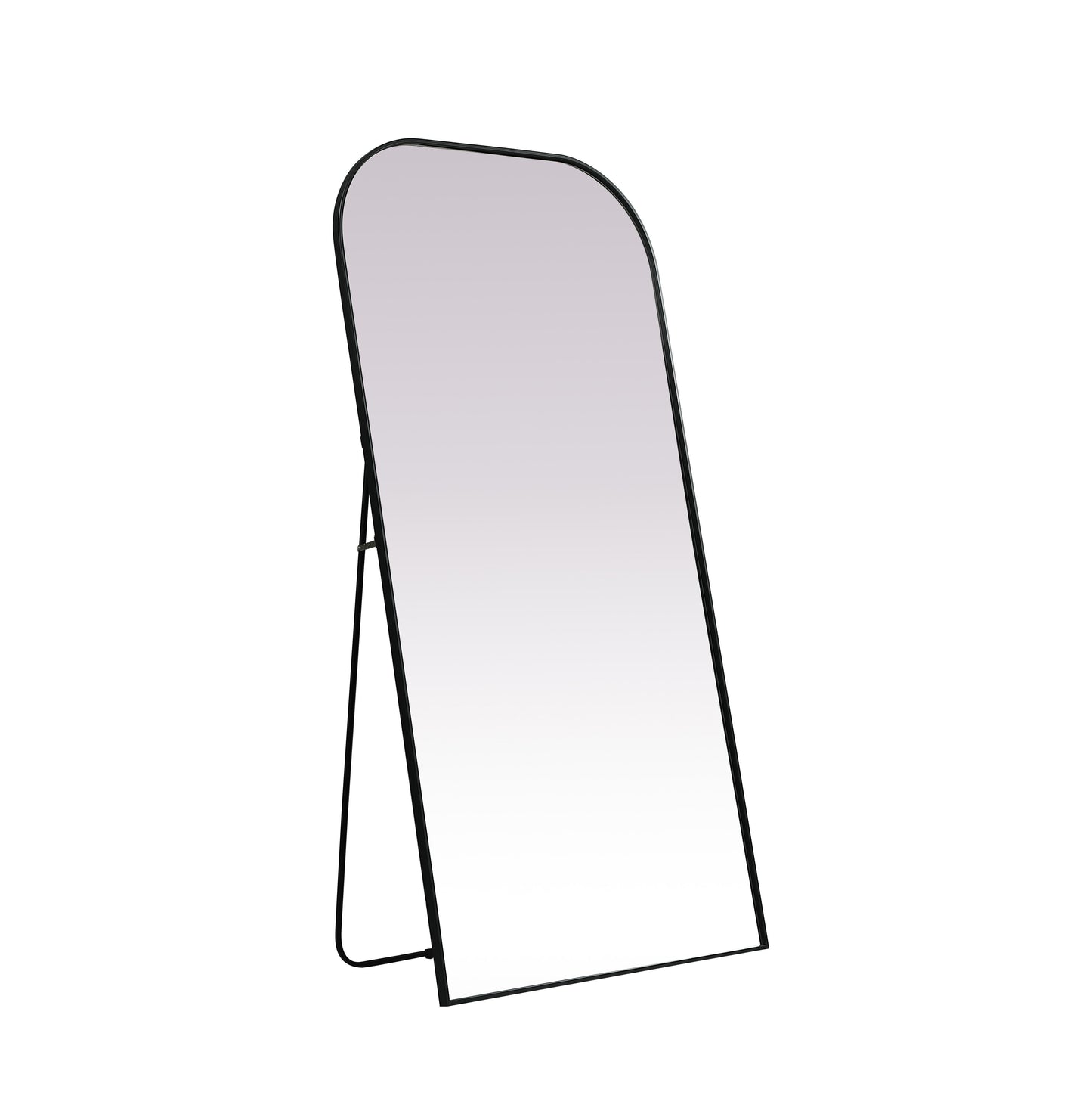 Echo, Metal Frame Arch Full Length Mirror 35X72 Inch in, Modern, Black - MR1203572BLK