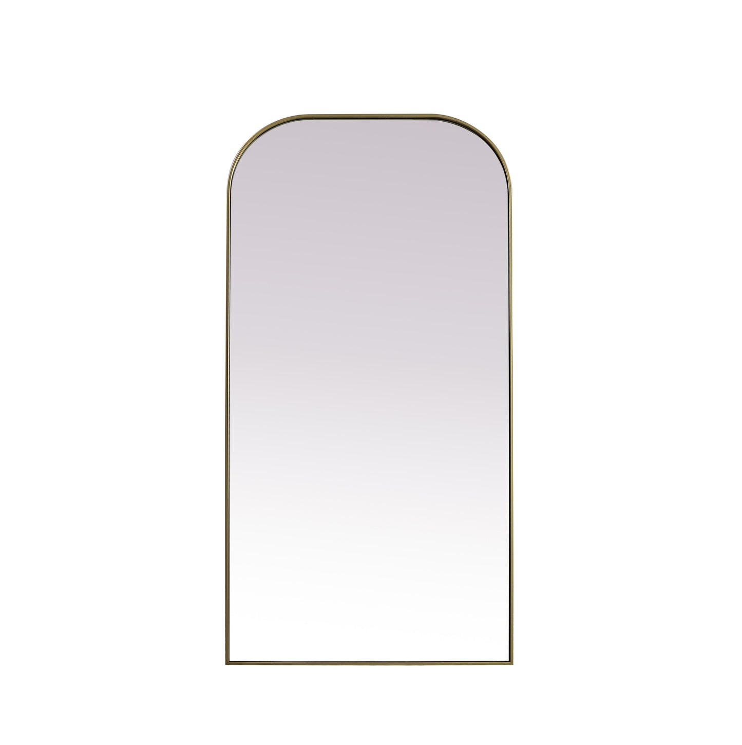 Echo, Metal Frame Arch Full Length Mirror 35X72 Inch in, Modern, Brass - MR1203572BRS