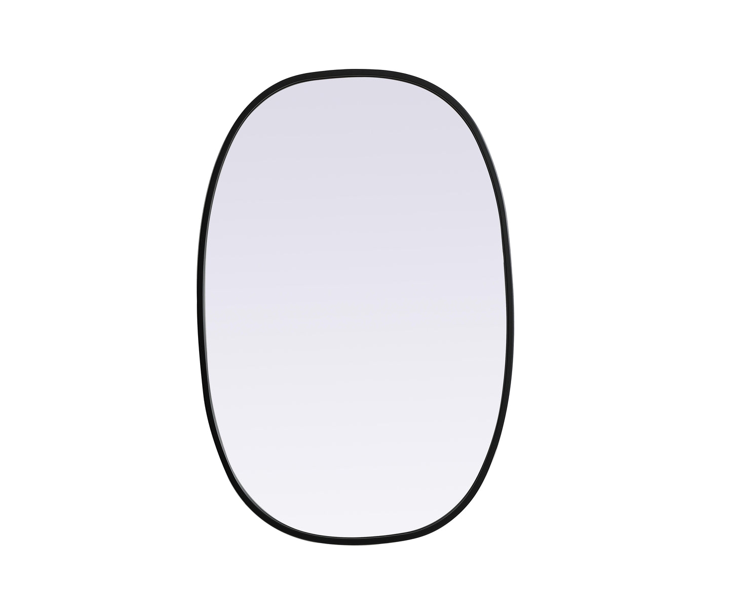 Gleam, Metal Frame Oval Mirror 20X30 Inch in, Modern, Black - MR1402030BLK