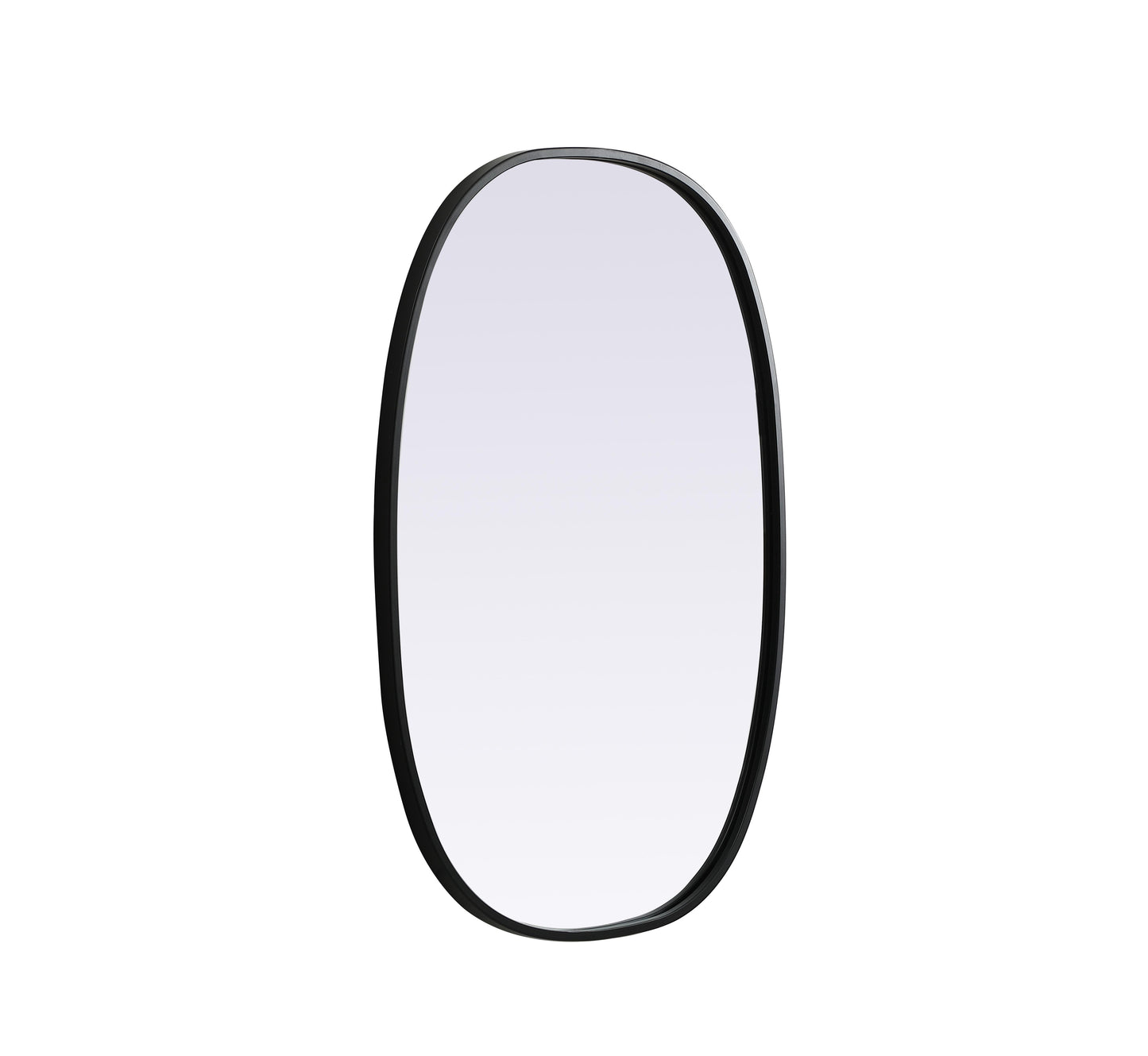 Gleam, Metal Frame Oval Mirror 20X30 Inch in, Modern, Black - MR1402030BLK