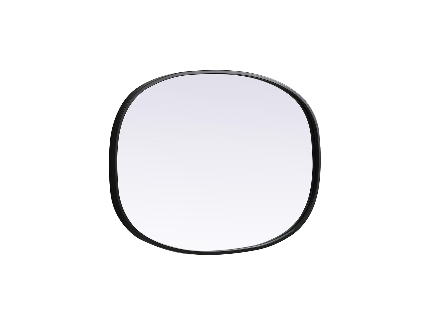 Gleam, Metal Frame Oval Mirror 20X30 Inch in, Modern, Black - MR1402030BLK