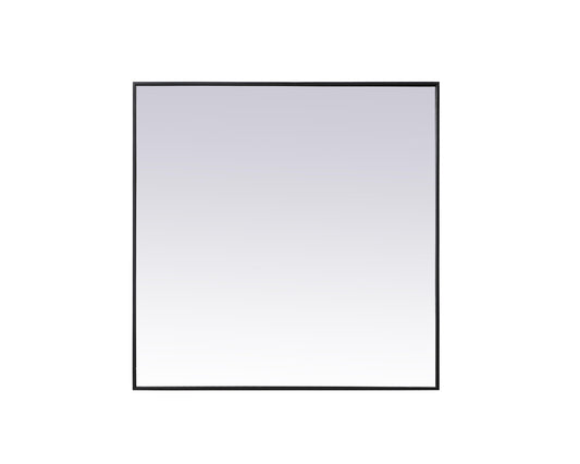 Eternity, Metal Frame Square Mirror 42 Inch in, Modern, Black - MR2004242BK