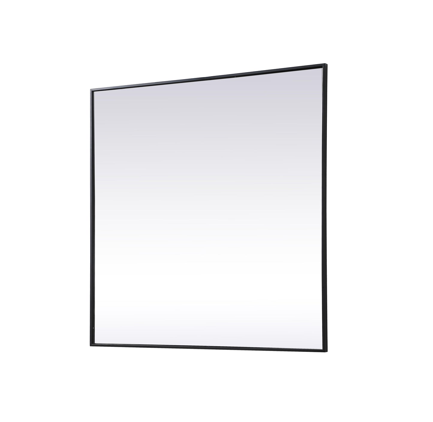 Eternity, Metal Frame Square Mirror 42 Inch in, Modern, Black - MR2004242BK