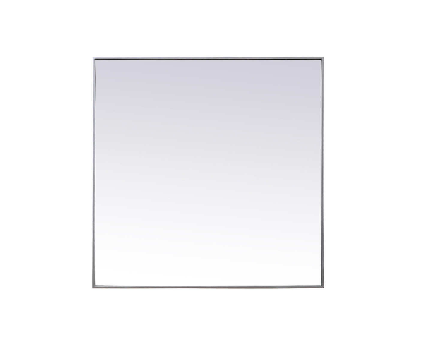 Eternity, Metal Frame Square Mirror 42 Inch in, Modern, Silver - MR20042422S