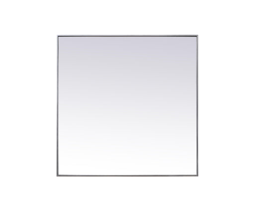 Eternity, Metal Frame Square Mirror 42 Inch in, Modern, Silver - MR20042422S