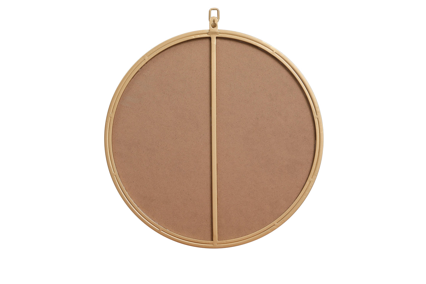 Brilliance, Metal Frame Round Mirror with Decorative Hook 18 Inch in, Midcentury Modern, Brass - MR2201818BR