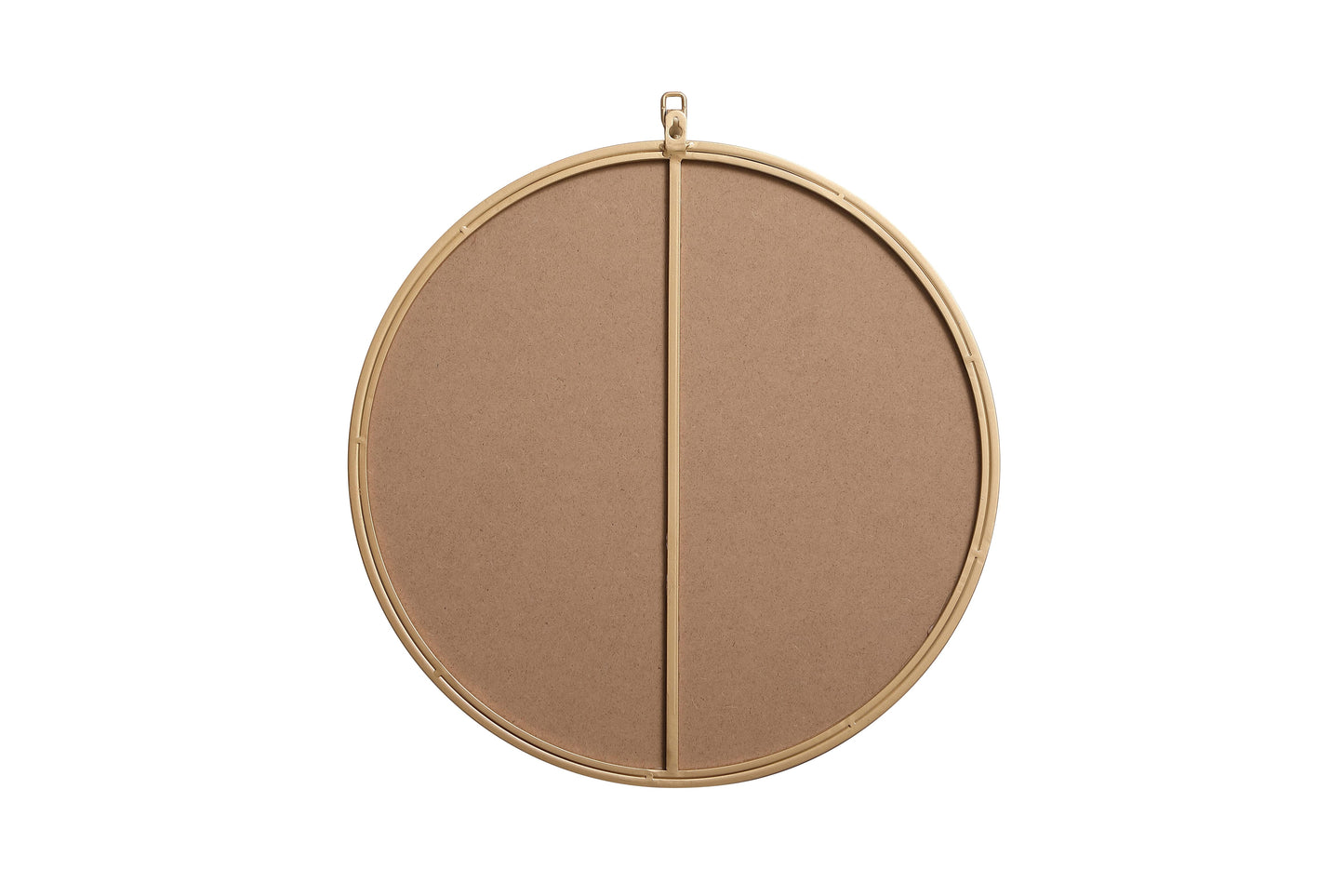 Brilliance, Metal Frame Round Mirror with Decorative Hook 21 Inch in, Midcentury Modern, Brass - MR2202121BR