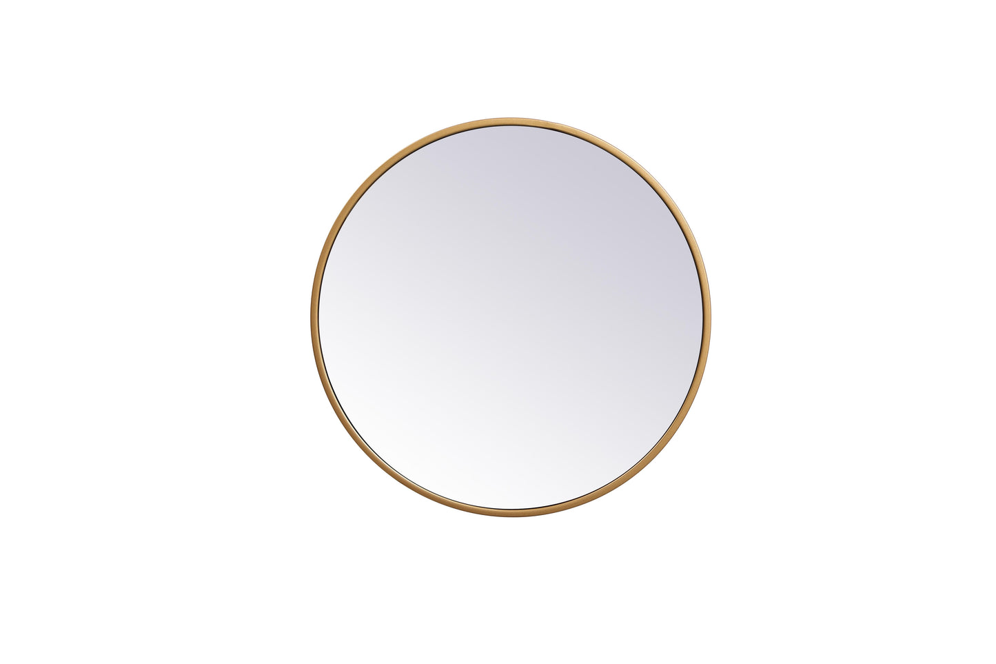 Clarity, Metal Frame Round Mirror 18 Inch in, Midcentury Modern, Brass - MR17018BR