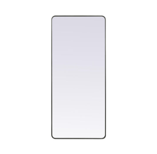 Aura, Soft Corner Metal Rectangle Mirror 32X72 Inch in, Modern, Silver - MR2803272S