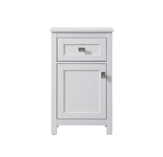 18 Inch Wide Bathroom Storage Freedstanding Cabinet in White - BC1001830WH