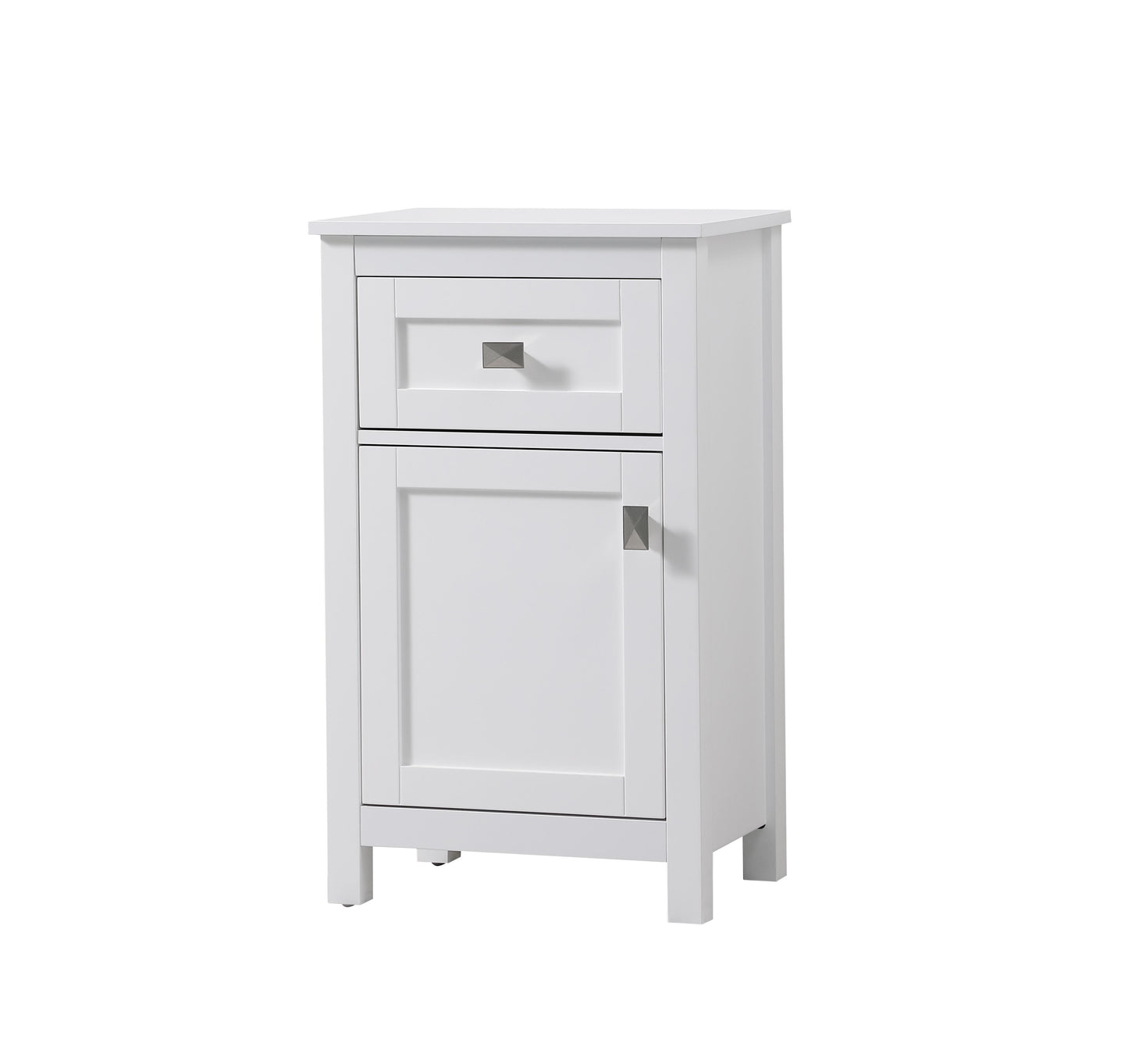 18 Inch Wide Bathroom Storage Freedstanding Cabinet in White - BC1001830WH